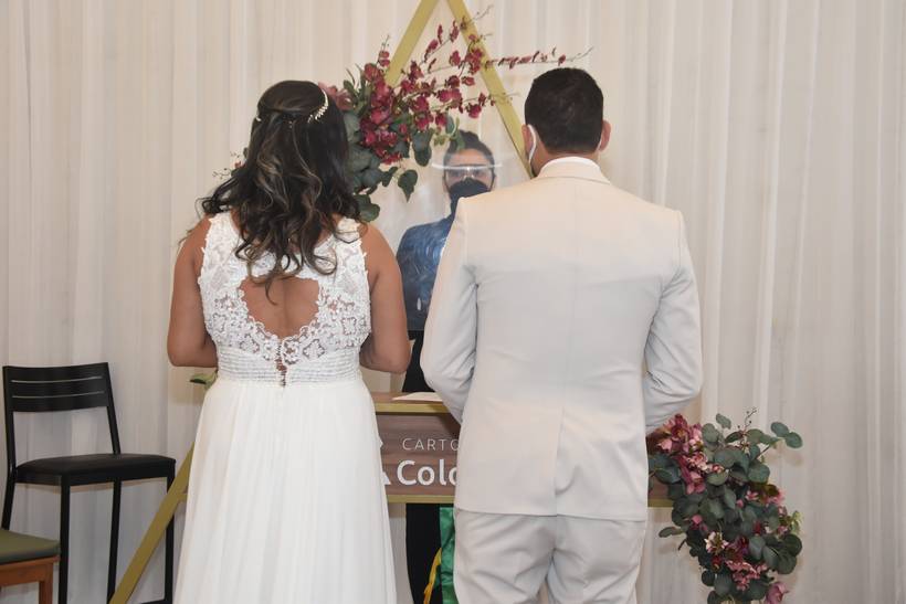 Casamento Leonardo e Wandyna | Cartório Colorado| Recepção Fiore Haus