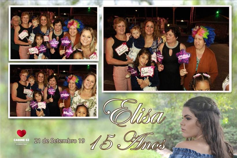 15 anos Elisa // Totem Fotográfico/  21/09/2019