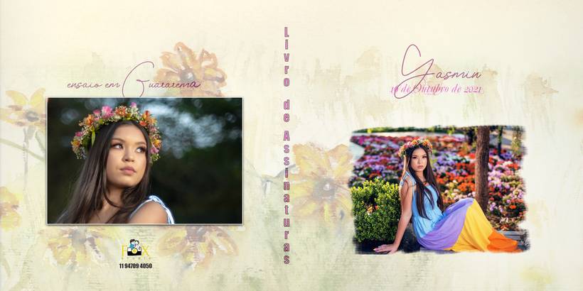  Ensaio Yasmin 15 anos, livro de assinatura