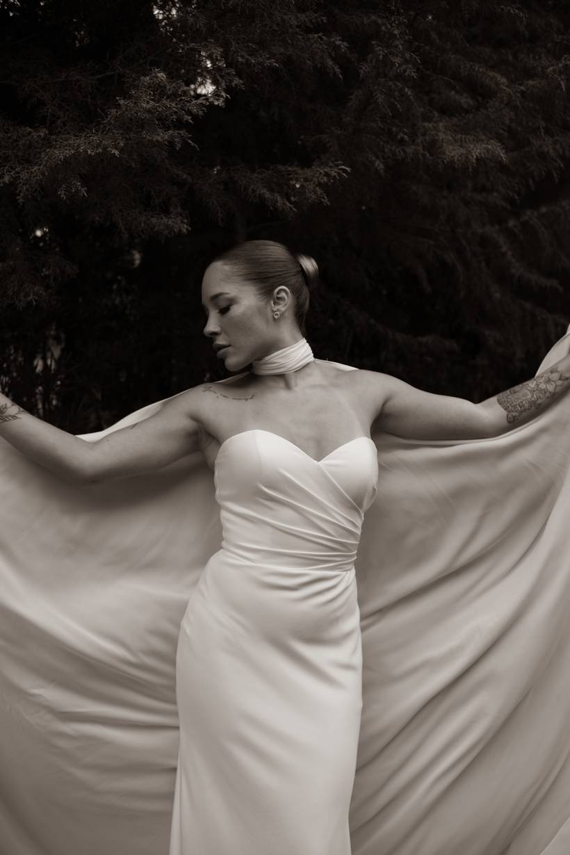 Ensaio fotográfico noiva elegante p&b