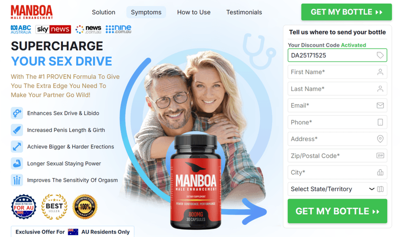 Manboa Male Enhancement Capsules Australia: Enhances Sex Drive, Libido, Increased Penis Length & Girth!