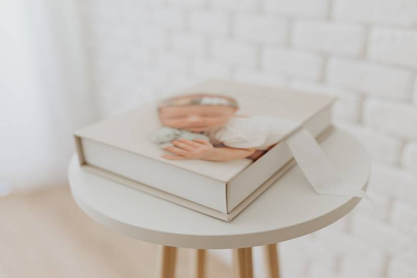 Box de memórias com fotos impressas