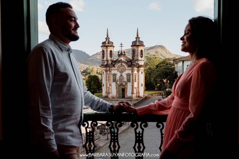 Juliana e Afonso - Ensaio Pré Casamento em Ouro Preto e Lavras Novas, MG