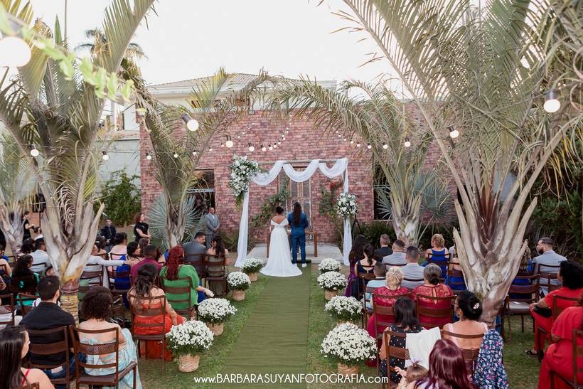 Loren e Filipe | Casamento no Midori Eventos, Pampulha, BH, MG - Cerimônia diurna ao ar livre