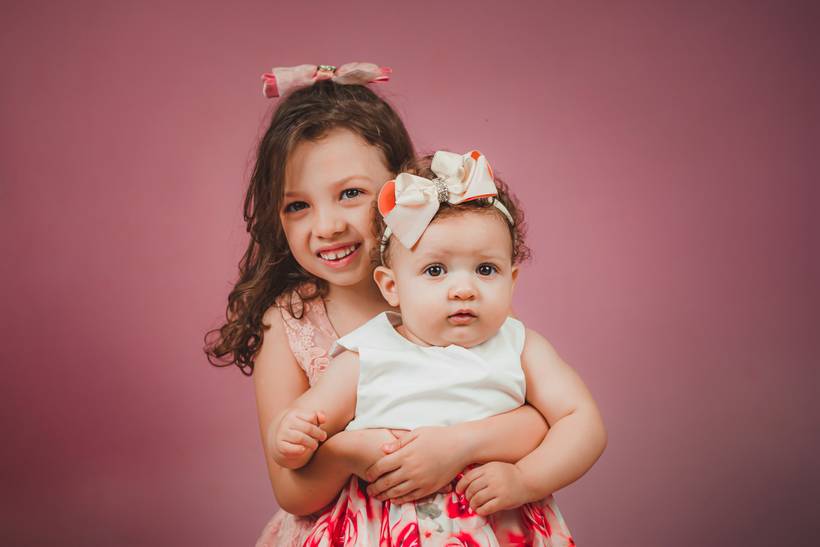 Ensaio de irmãs Giovana e Emanuelle