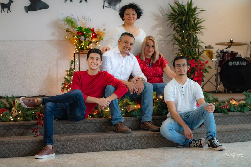 Familia en Navidad