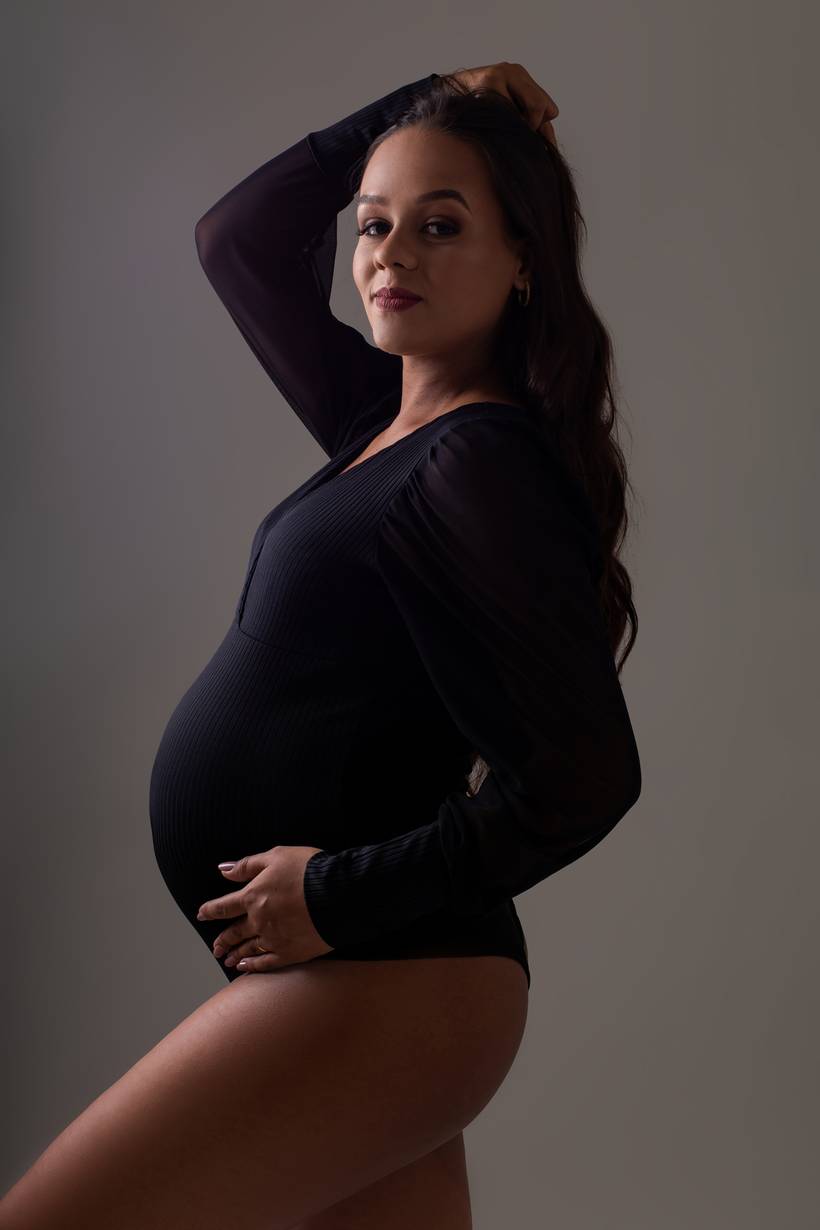 Body Preto - Manga de Tule