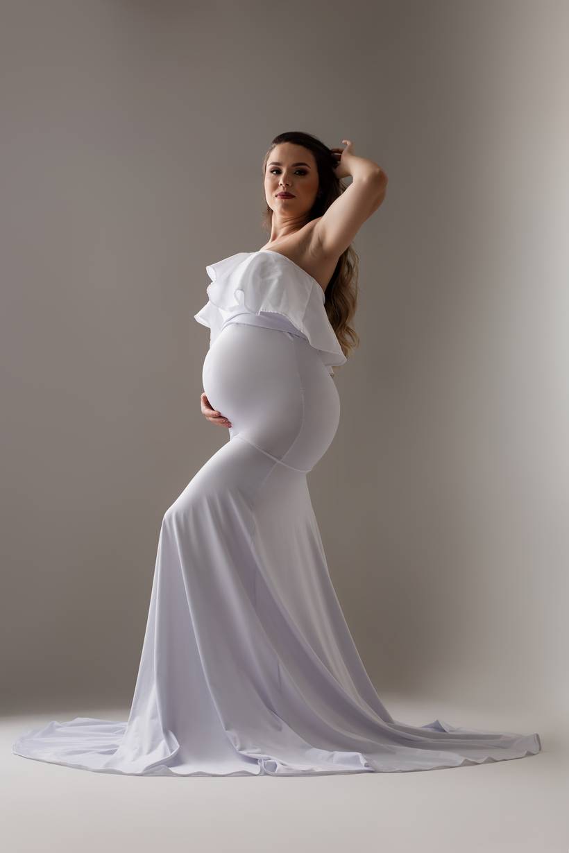 Vestido Branco Um Ombro