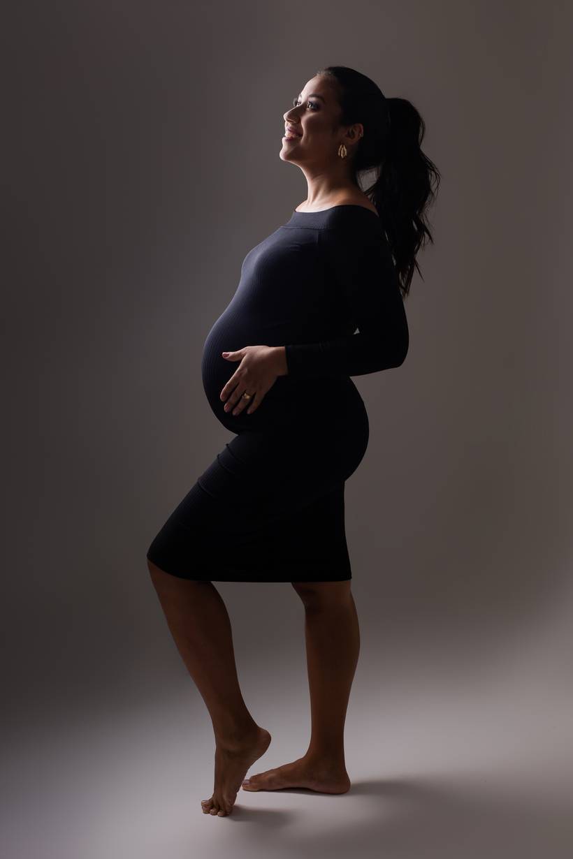 Vestido Preto Midi - Ombro a ombro