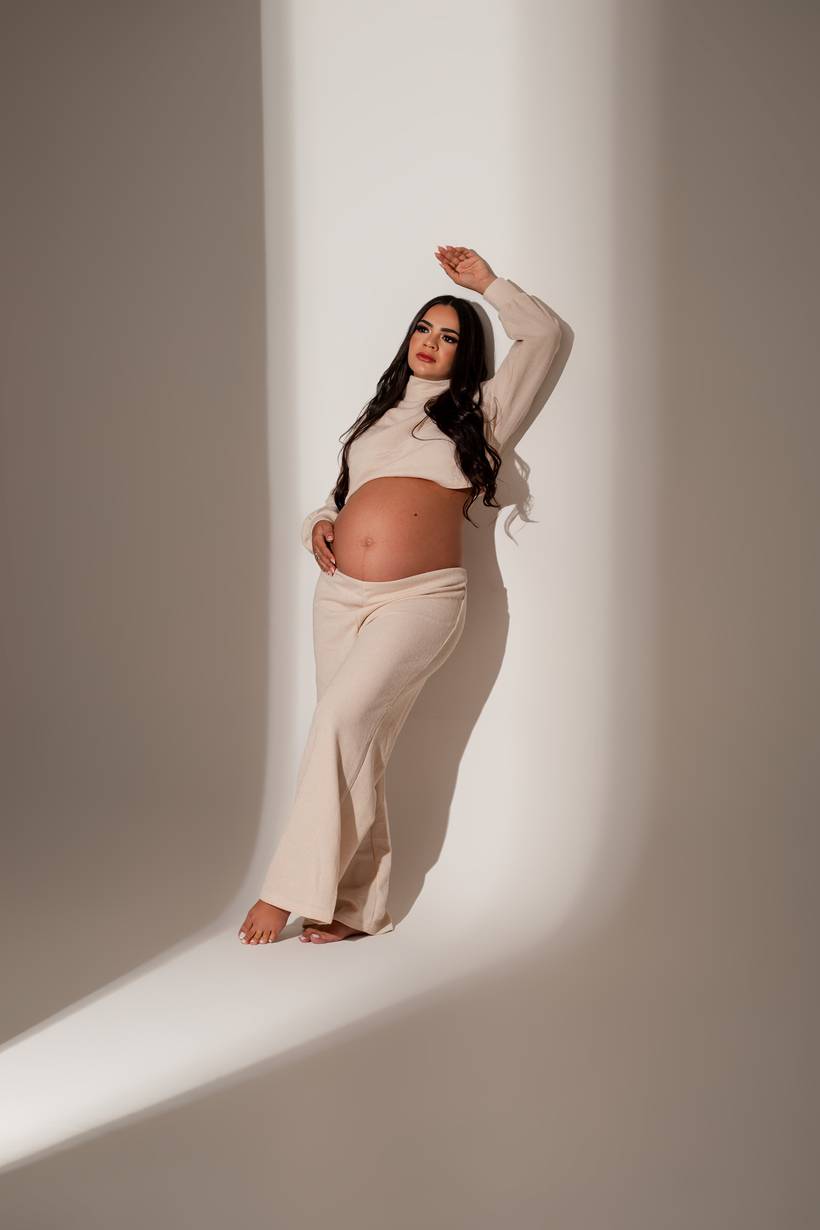 Conjunto Nude - Calça + Croped