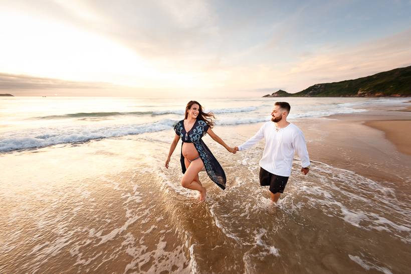 Breenda e Cris à espera da Sophia