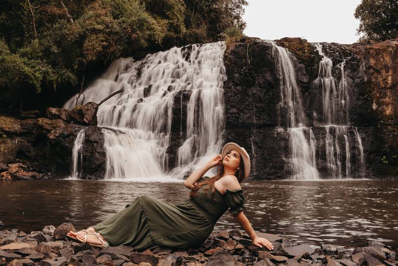 Ensaio natureza cachoeira Fran